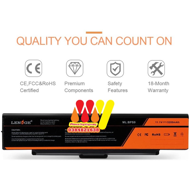 Pin laptop Sony Vaio VGN-CR13 VGN-CR131 VGN-CR140 VGN-CR15 VGN-CR150 VGN-CR190 VGN-CR203 NEW 100%