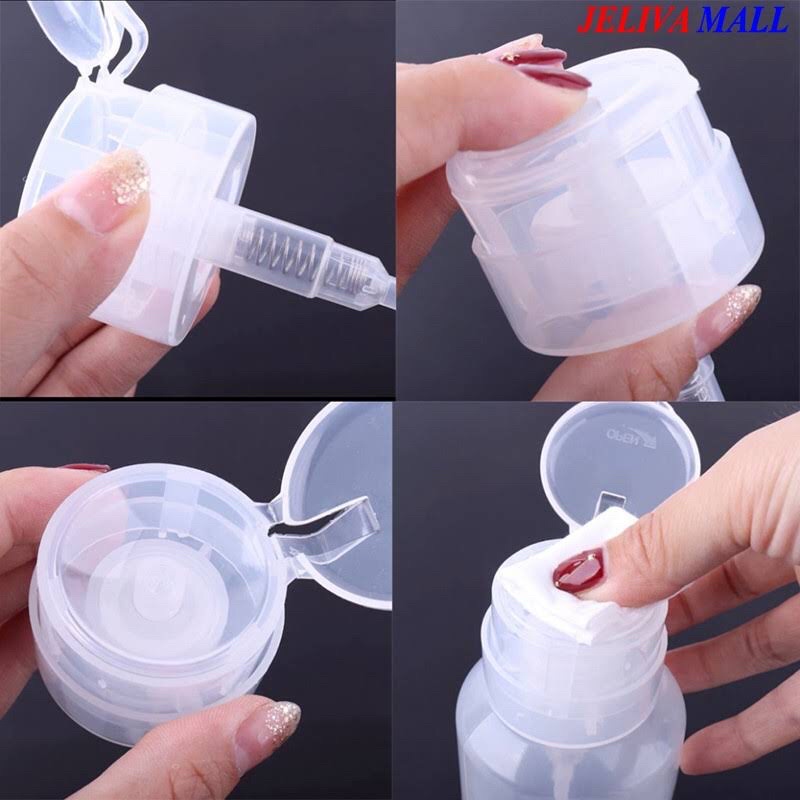 Bình đựng nước làm móng nắp ấn