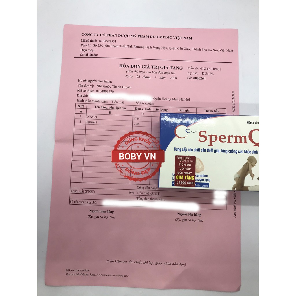 Sperm Q - Giúp tăng số lượng &amp; chất lượng tinh trùng (Hộp 30 Viên)