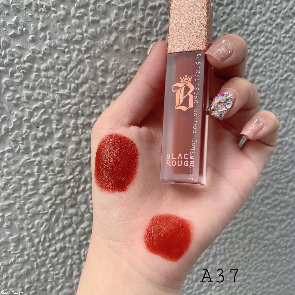 Son A37 nắp kim tuyến Handmade không chì mềm môi