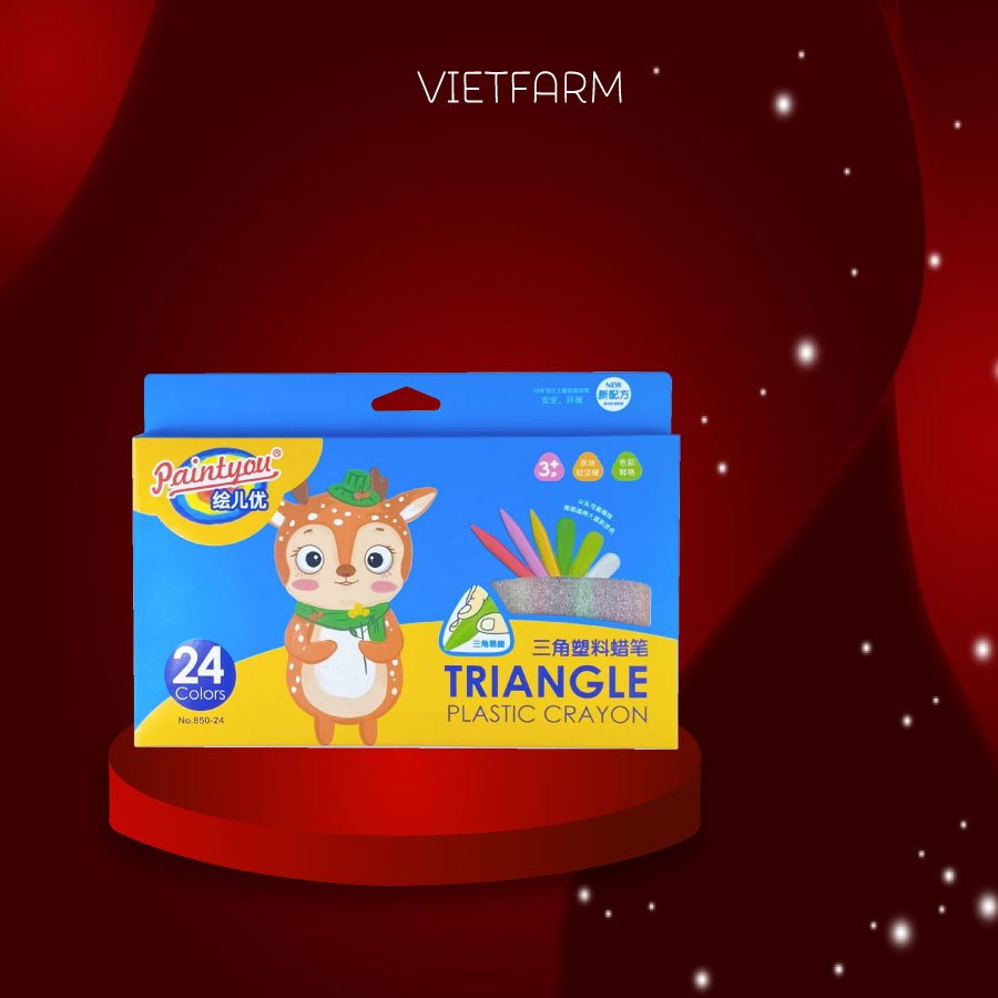 Bộ 24 Bút Sáp Màu - Màu Hữu Cơ Cho Bé Tập Vẽ - Cao Cấp Tự Nhiên An Toàn - Vietfarm