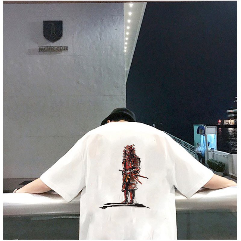 Áo thun unisex độc lạ Samurai form rộng vải dày mịn 2019T1864