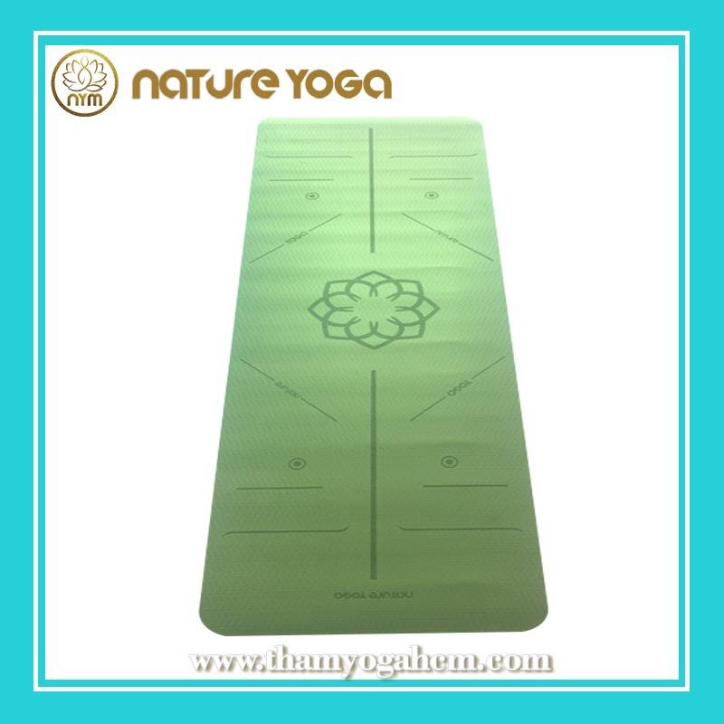 Thảm Yoga  bám Chuẩn  Nature Cao Cấp Định Tuyến 2 Mặt bám tốt