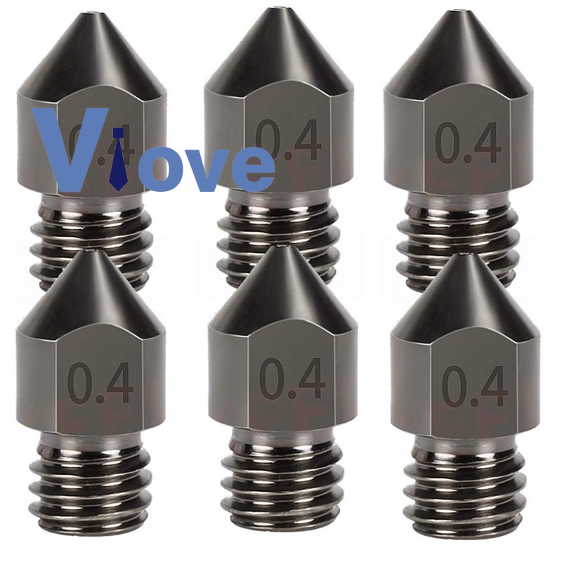 Bộ 6 Đầu Phun Mk8 0.4 mm Cho Máy In 3d