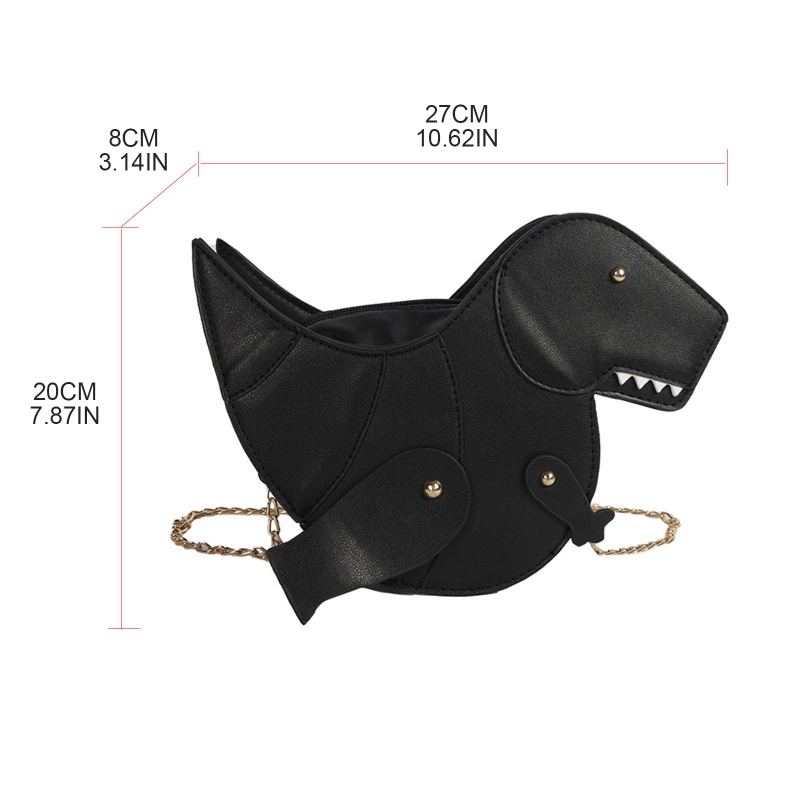 Túi Đeo Chéo Hình Khủng Long Hoạt Hình 3D Cho Nữ