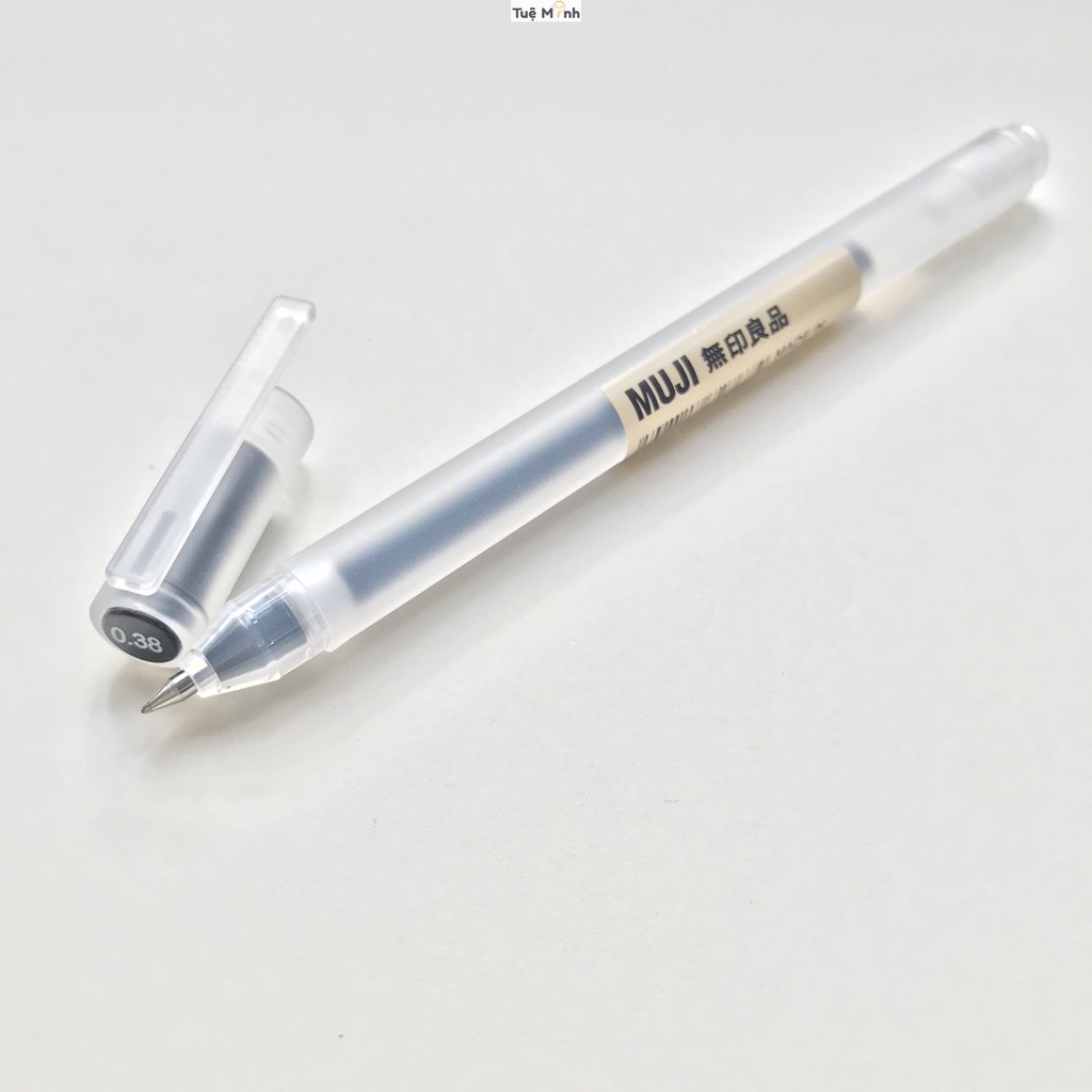 Bút gel MUJI Chính Hãng 100%, bút đi nét có nắp ngòi 0.38/0.5mm B04