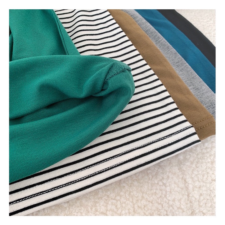 Áo cổ lọ đơn màu cổ 3 phân cho bé A841