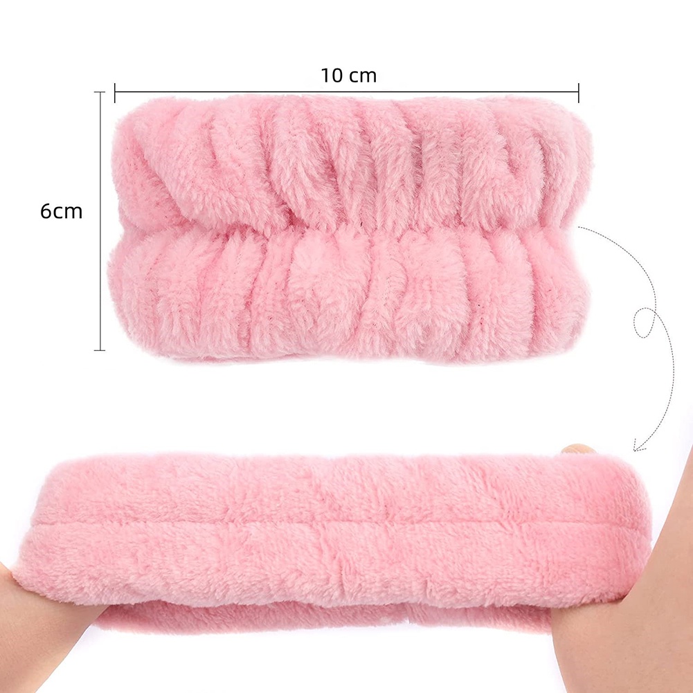 Băng Đô Cài Tóc Vải Lông Cừu San Hô Mềm Mại Giữ Ấm Dễ Thương Cho Bạn Gái