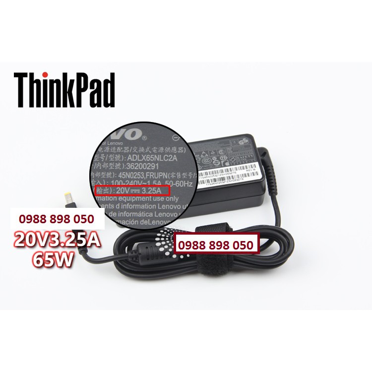 BỘ SẠC LAPTOP LENOVO THINKPAD X240 G500 20V3.25A BỘ SẠC MÁY TÍNH 65W