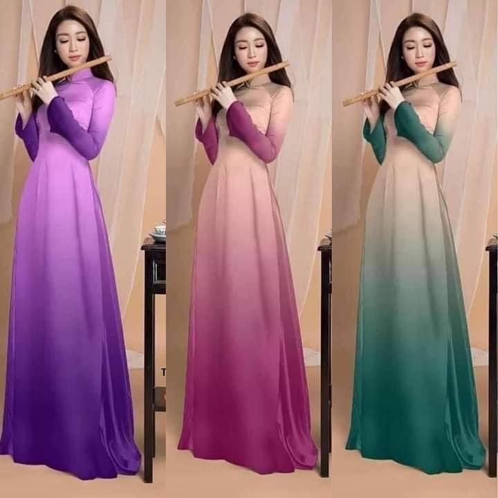 Áo dài loang cao cấp, ảnh chụp thật