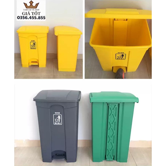 Thùng rác nhựa đạp chân Baiyun 45L cao cấp hàng chính hãng