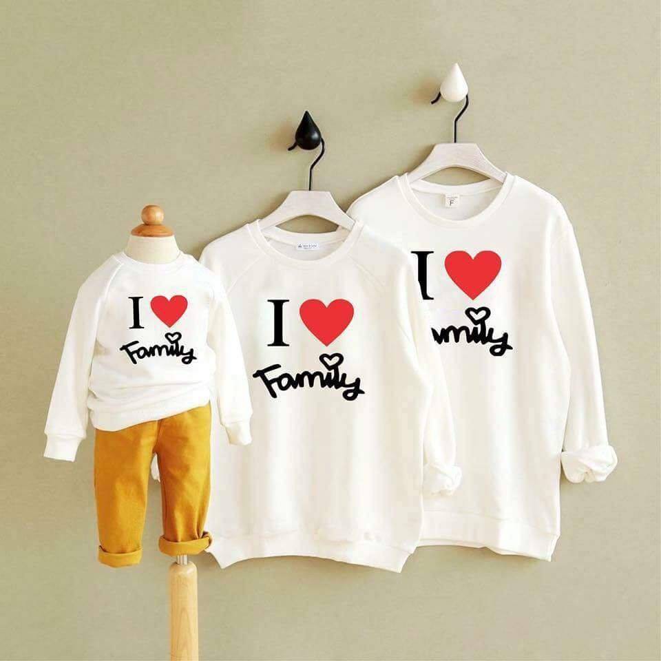 ÁO GIA ĐÌNH, ÁO NHÓM Thu đông - I LOVE FAMILY