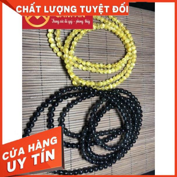 [ Loại VIP ] T.A Tóc Vàng Size 6mm cuốn 3 Vòng Tay Cao Cấp [Nhiều Tóc, Cực trong] - Trang sức Phong thủy Cẩm An