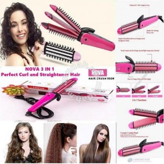 Máy làm tóc 3 in 1 đa năng Lược điện Nova