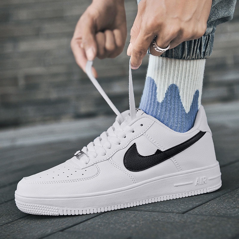 Giày Thể Thao Air Force No. 1 AJ size Lớn 45 Màu Trắng Thời Trang Xuân Thu Cho Nam
