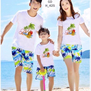 Set áo thun gia đình cây dừa