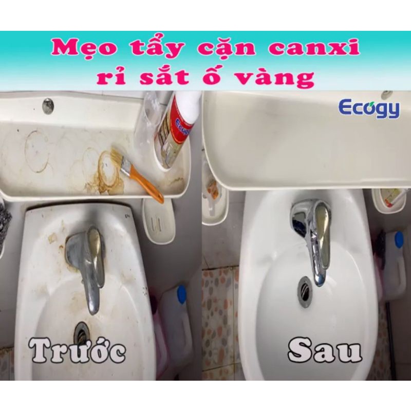 Chất tẩy cặn canxi, vết rỉ sắt, vết ố vàng và các vết bẩn cứng đầu trên vách kính nhà tắm