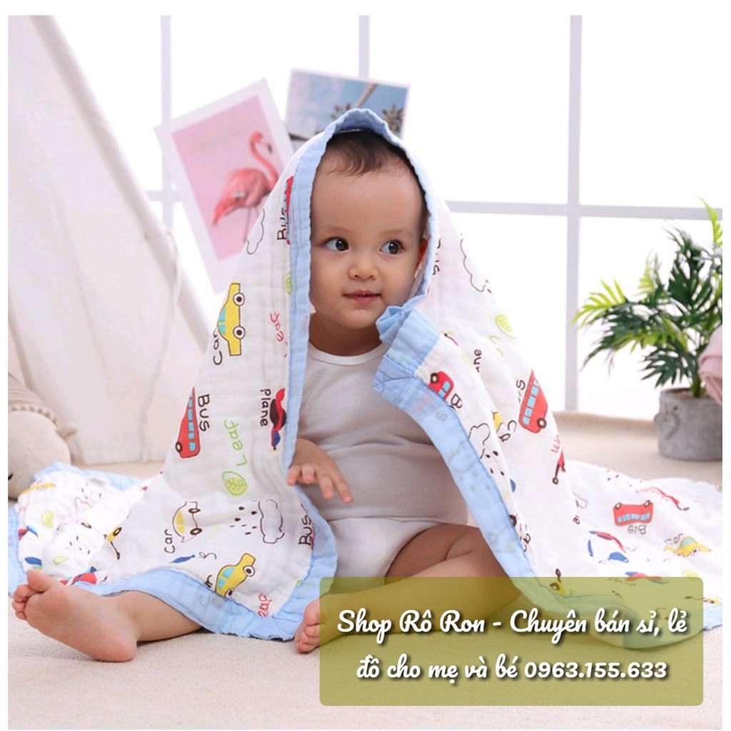 [Mã MKBC166 giảm 100K đơn 1tr3] CHĂN XÔ SỢI TRE MANNY 4 LỚP BO VIỀN 1m1*1m3