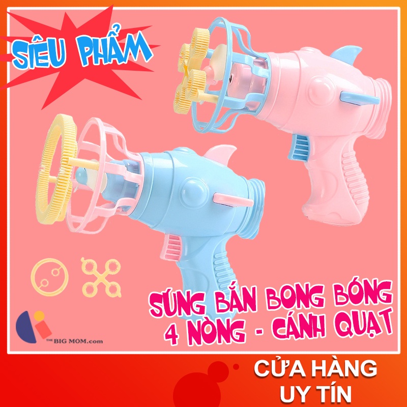 Súng Bắn Bong Bóng Cực Vui Gắn Cánh Quạt
