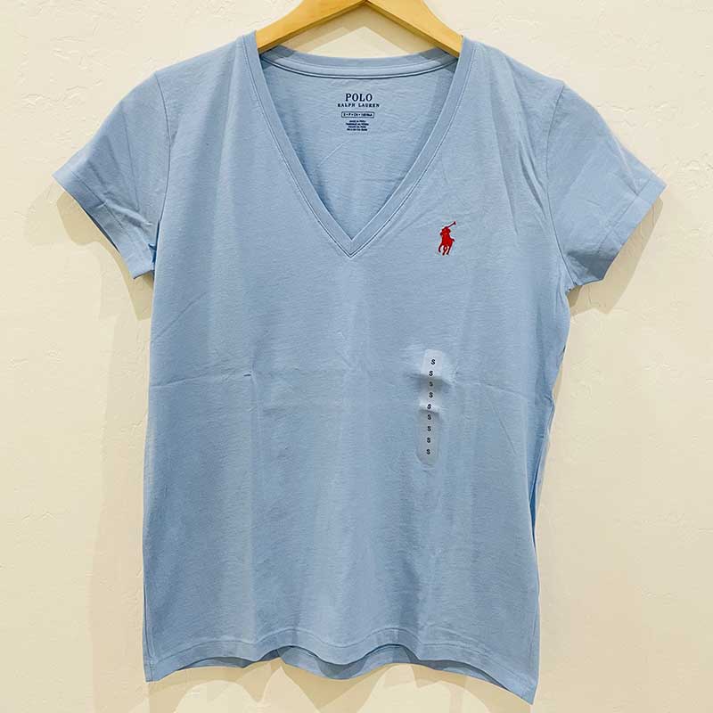 Áo thun nữ Polo Ralph Lauren V-neck T-Shirt - Blue