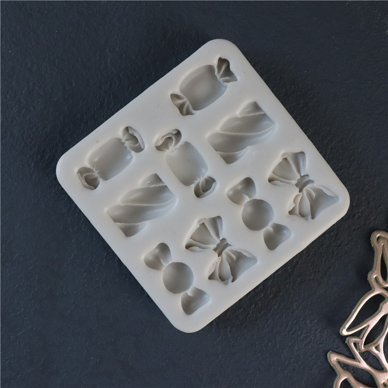 Khuôn Silicone Làm Bánh/Sô Cô La/Kẹo Ngọt Hình Nơ Diy
