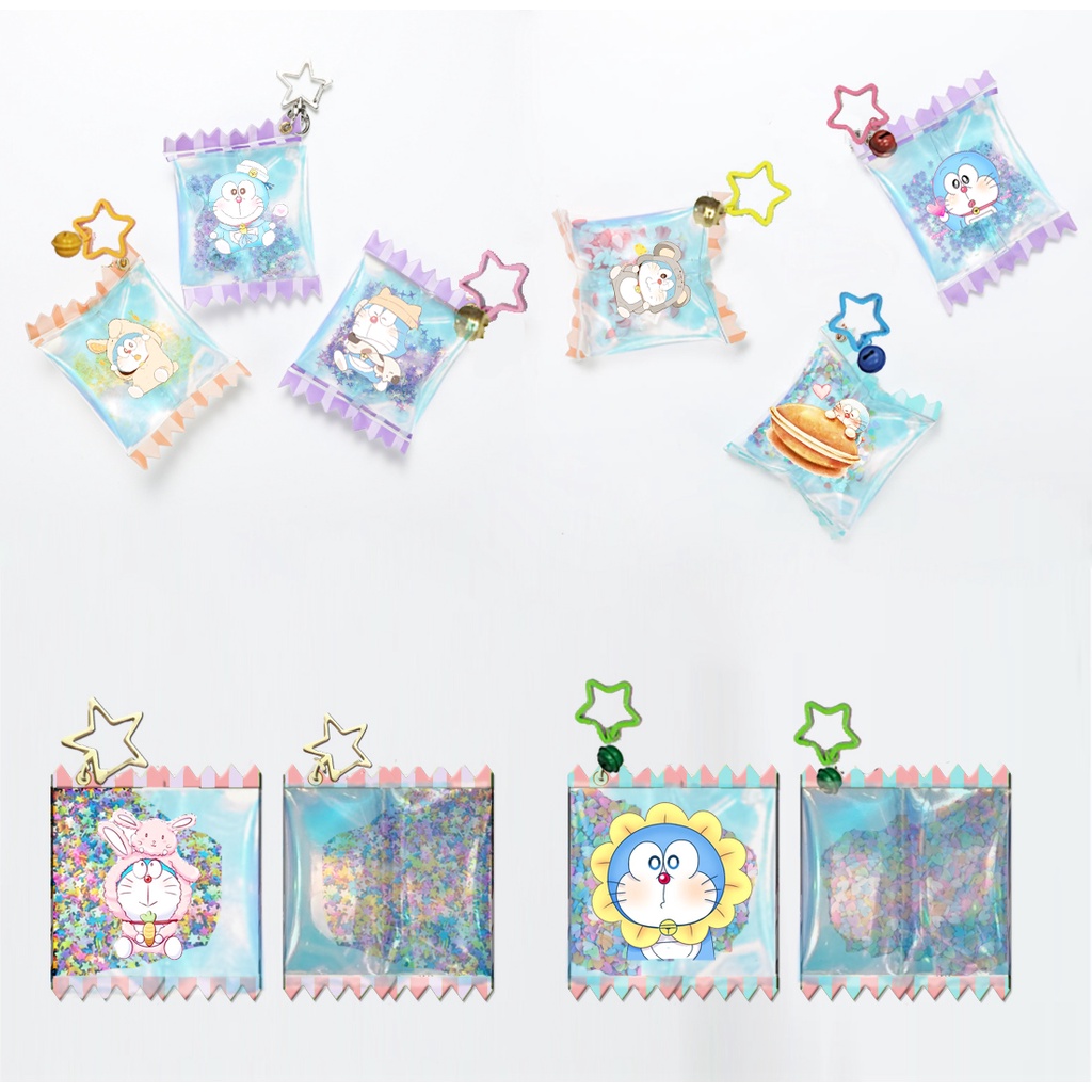 móc khoá kẹo shin MKCS1 charm shaker cậu bé bút chì doraemon totoro vô diện chuột vàng one piece sumikko jinbeisan kero