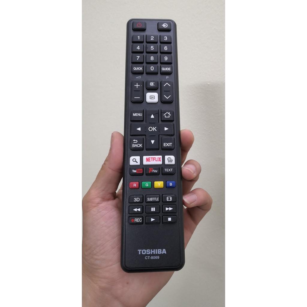 Điều khiển Remote tivi Toshiba CT-8069 có nút Youtube, Netflix