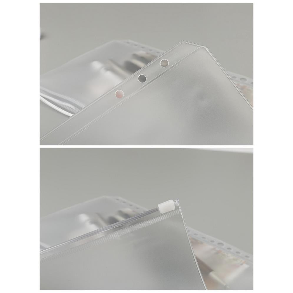 Bìa sổ còng binder KOLANO bìa còng 6 lỗ A5 A6 kiêm túi đựng có khóa kéo SN-001337