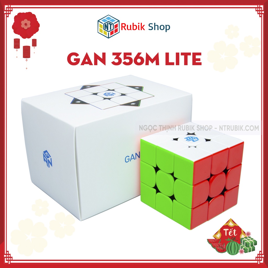 [Hàng HOT]Rubik 3x3x3 Gan 356M Phiên bản Lite (Phiên bản Rút Gọn- Không Ges) - ngocthinhrubik (094)