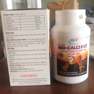 Thuốc bổ sung canxi cho chó mèo- Calcium bio