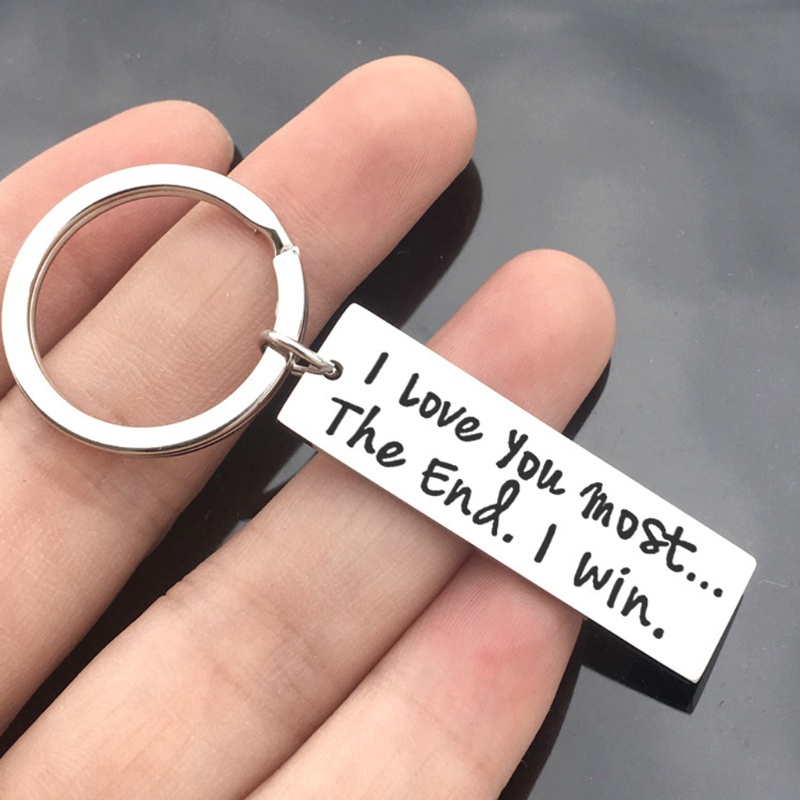 Youyo Móc Khóa Cặp Đôi I Love You More the End I Win Sinh Nhật Bạn Trai Bạn Gái