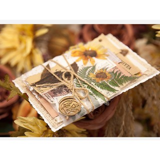 Stickers hoa khô hoa ép vở dán trang trí