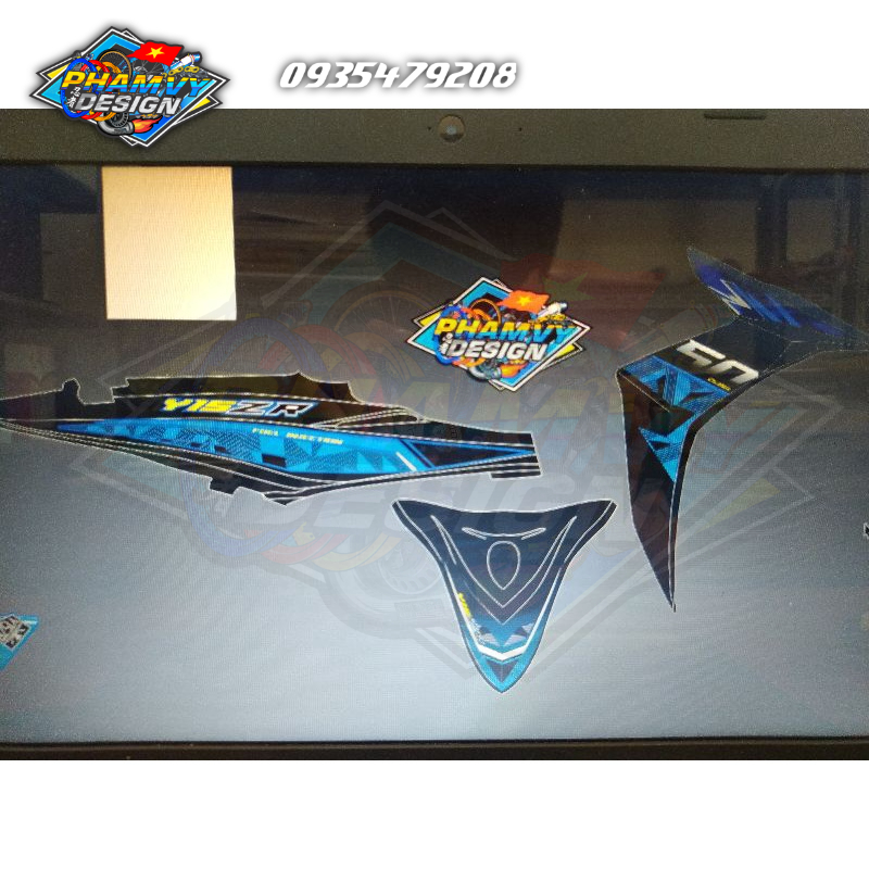 Tem galaxy xanh thiết kế