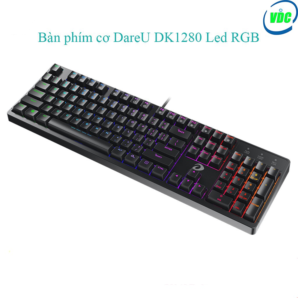 Bàn phím cơ Gaming Dareu EK1280 - Mã cũ DK1280 - Led RGB - 20 chế độ led - Cam kết chính hãng - Bảo hành 24 tháng