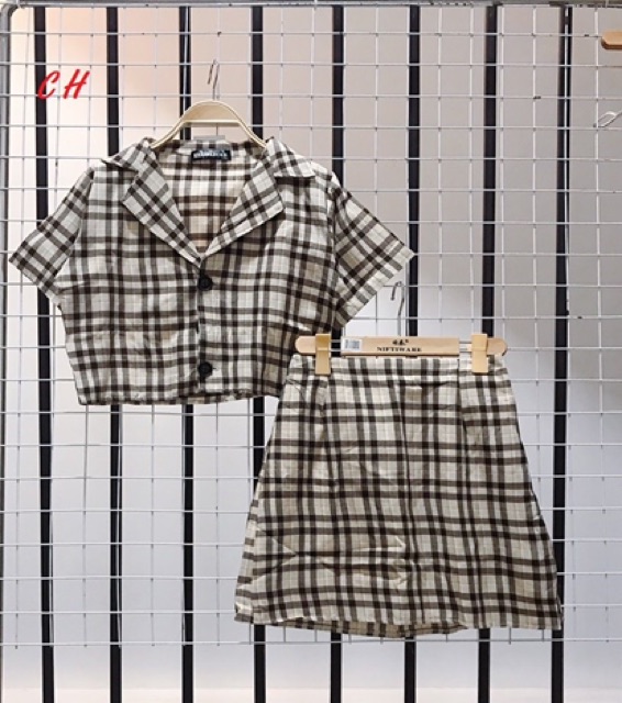 Sét váy kẻ vec CH12