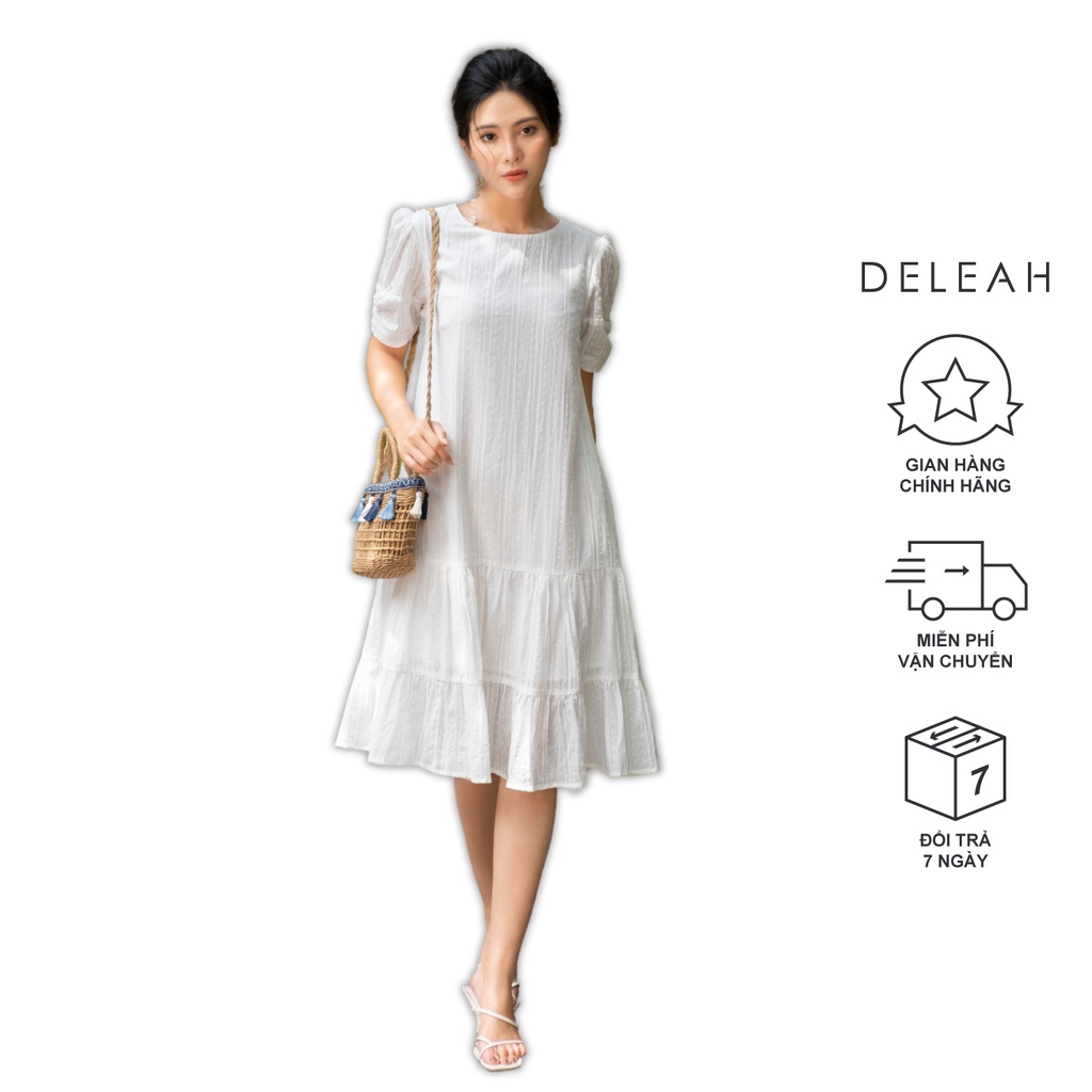Đầm đuôi De Leah thiết kế dáng suông tay rút nhún chất liệu thô boi thấm hút mồ hôi