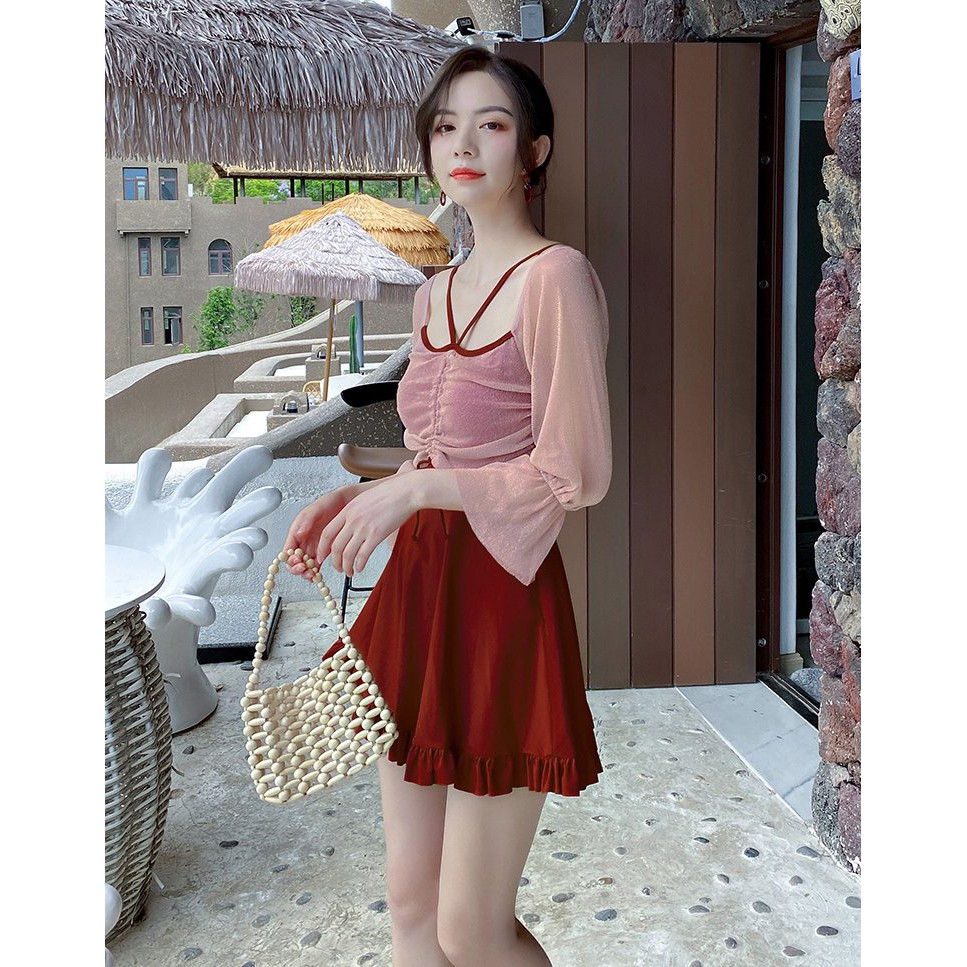 Bộ Đồ Bơi Nữ Kín Đáo Liền Thân - Bikini Nữ Dạng Váy Đi Biển Đẹp 2021 | BigBuy360 - bigbuy360.vn