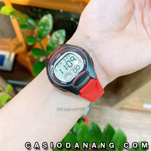 Đồng hồ nữ dây nhựa Casio chính hãng Anh Khuê LW-200-4AVDF (34mm)
