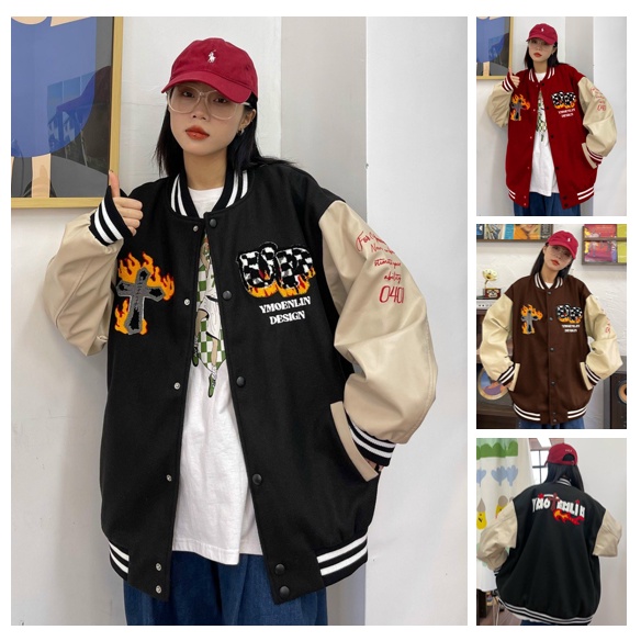 Áo Khoác Bomber Nam Nữ Nỉ In Hình Thánh Giá Lửa UP Siu Ngầu BL777swater235