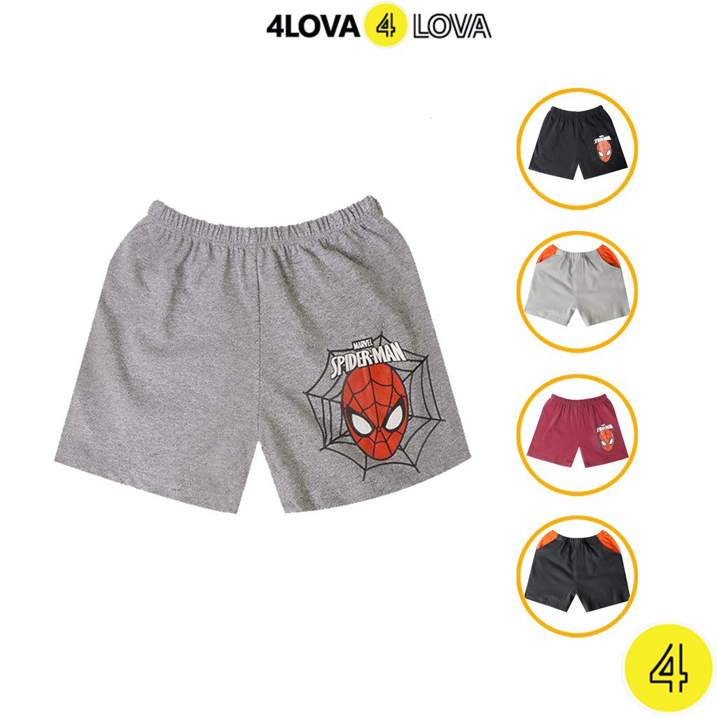 Quần short 4LOVA chất liệu cotton họa tiết cá tính cho bé trai