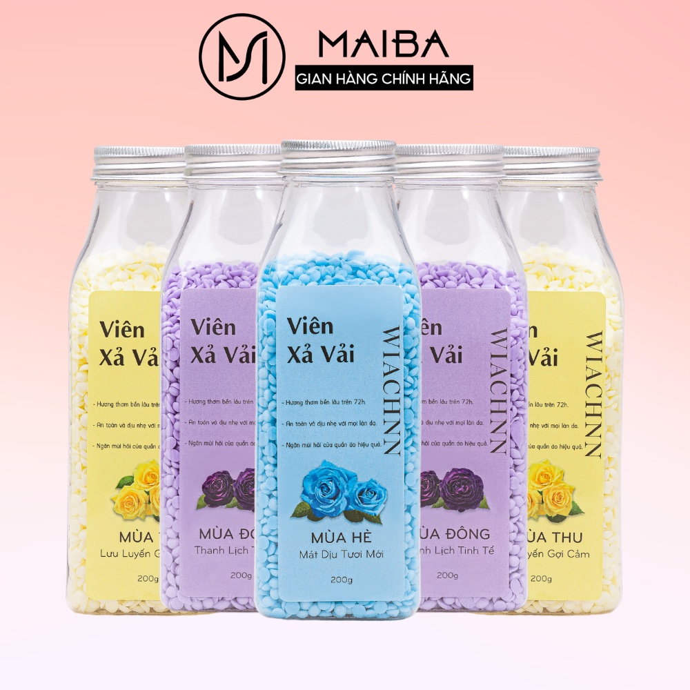 Viên Xả Thơm Quần Áo MAIBA 200g Làm Mềm Vải Lưu Hương Dài Lâu