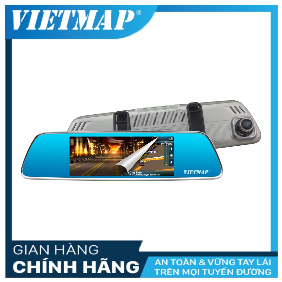 Camera Hành Trình Gương VIETMAP iDVR P1 + thẻ nhớ 32Gb + sim 4G