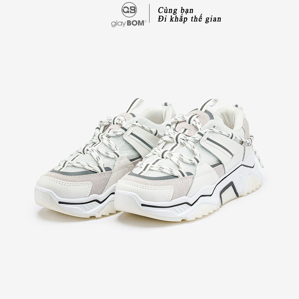 [Mã FAGREEN245 giảm 10% tối đa 30k đơn từ 99k] Giày Thể Thao Nữ giayBOM Đế Cao 4 cm Da Êm Chân và Nhẹ B798