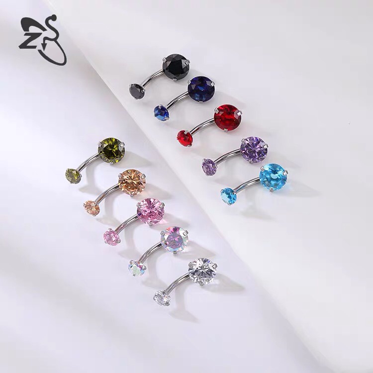 KHuyên rốn kim tròn titan 2 đầu kim tròn (nhiều màu)