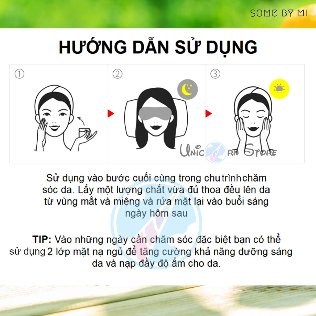 Mặt Nạ Ngủ Dưỡng Trắng Some By Mi Yuja Niacin 30 Days Miracle Brightening Sleeping Mask