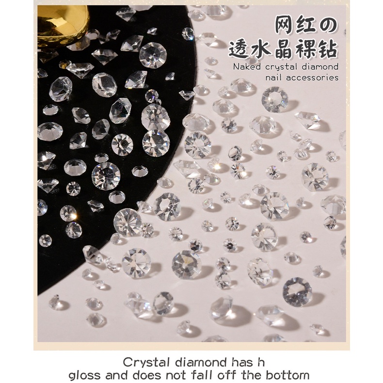 Hộp 10g Hạt Kim Cương Giả Dùng Trang Trí Móng Tay Nghệ Thuật