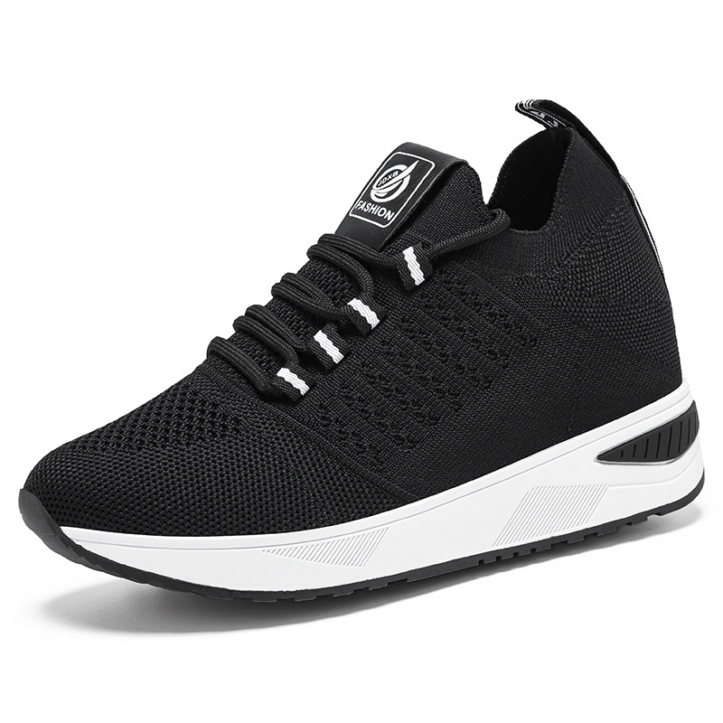 Giày thể thao nữ sneaker độn đế đẹp màu trắng siêu nhẹ chất liệu vải cho trung niên bảo hành 1 năm SZ41 TIMAN