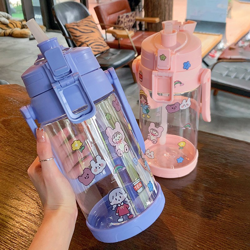 Bình nước BIG SIZE thể tích 1450ml có quai đeo 4 màu sắc thời trang, chất liệu an toàn | BigBuy360 - bigbuy360.vn