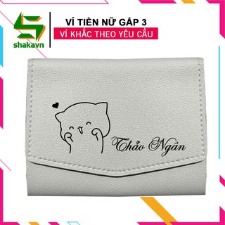 Ví Bóp Nữ Mini Khắc Tên Theo Yêu Cầu