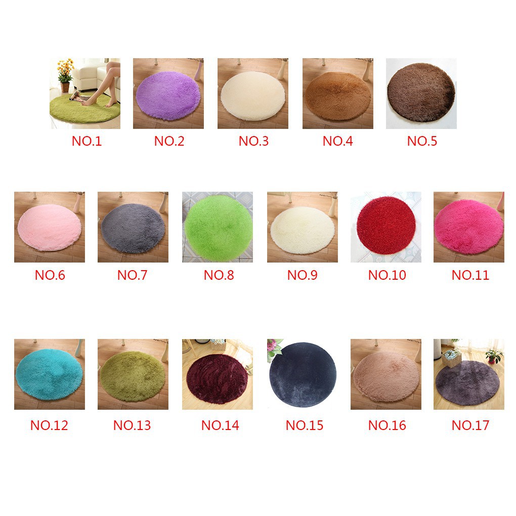 Thảm lông lót sàn hình tròn